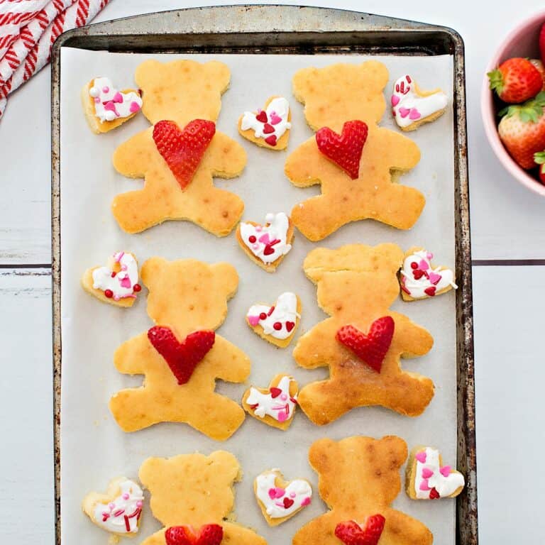 Bear Heart Pancakes Cookie Cutter Valentines Day Treats