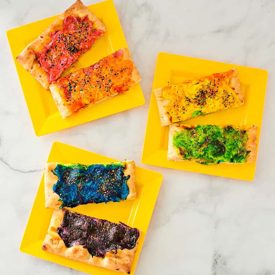 Our Rainbow Glitter Unicorn Pizza is the (easiest!) most magical pizza you'll ever eat. This stunning snack will be the healthy hightight of your party!