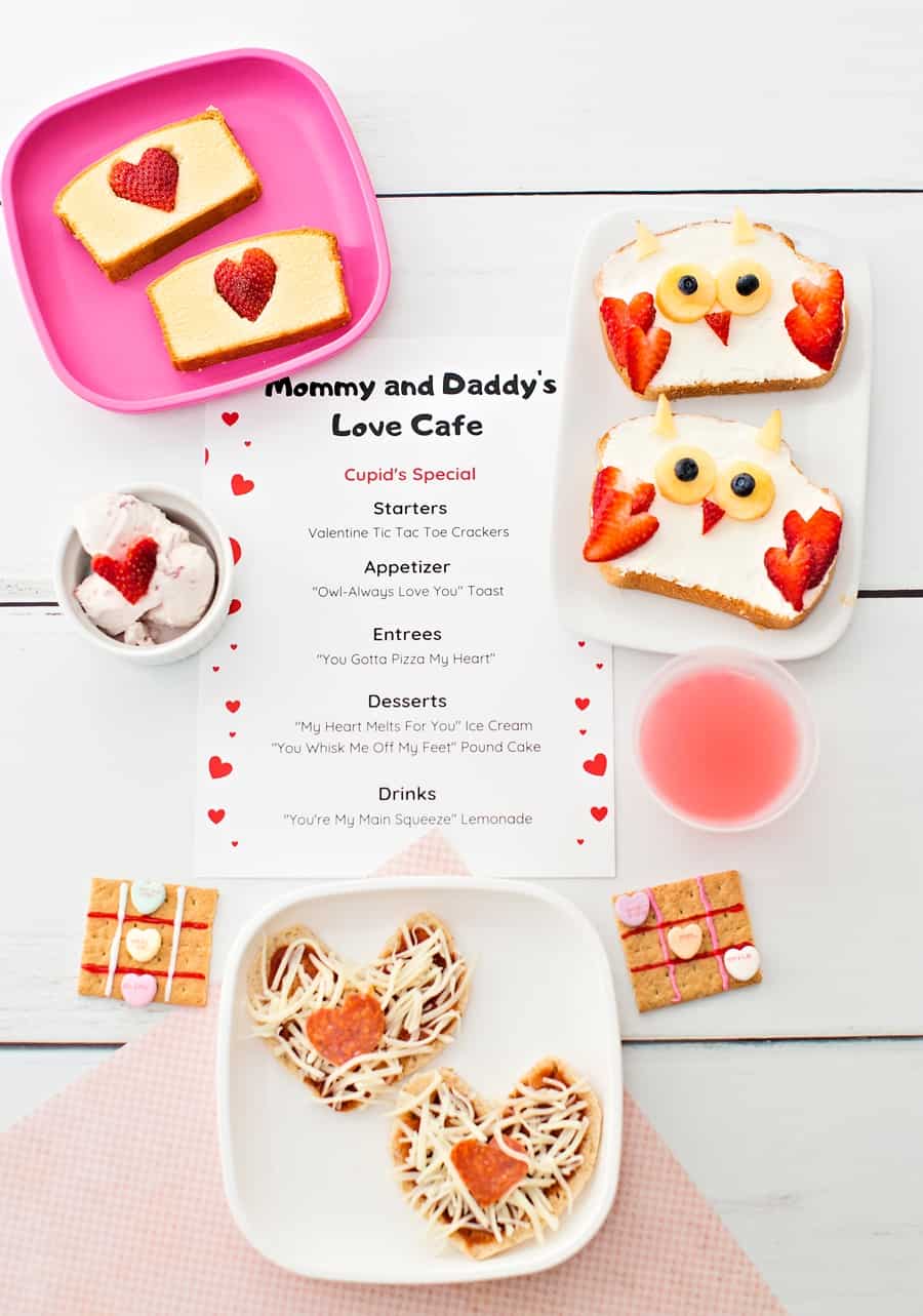 Printable Valentine Dinner Menu For Kids