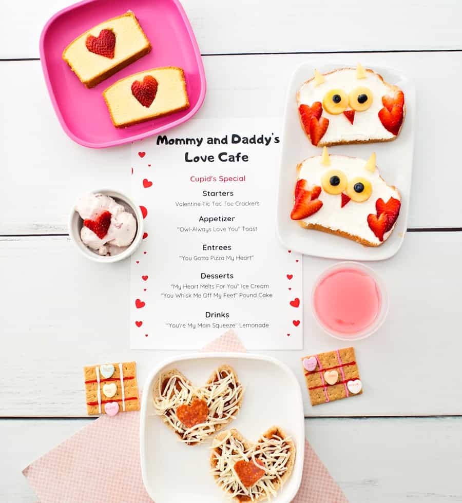 Printable Valentine Dinner Menu For Kids