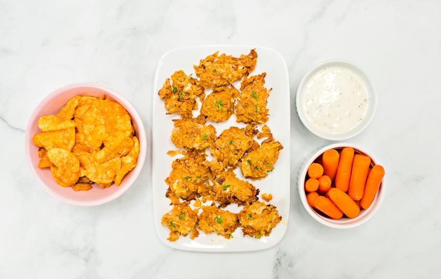 These Barbecue Ranch Potato Chip Chicken Tenders are healthier than fried chicken nuggets and make a great kid lunch or dinner.