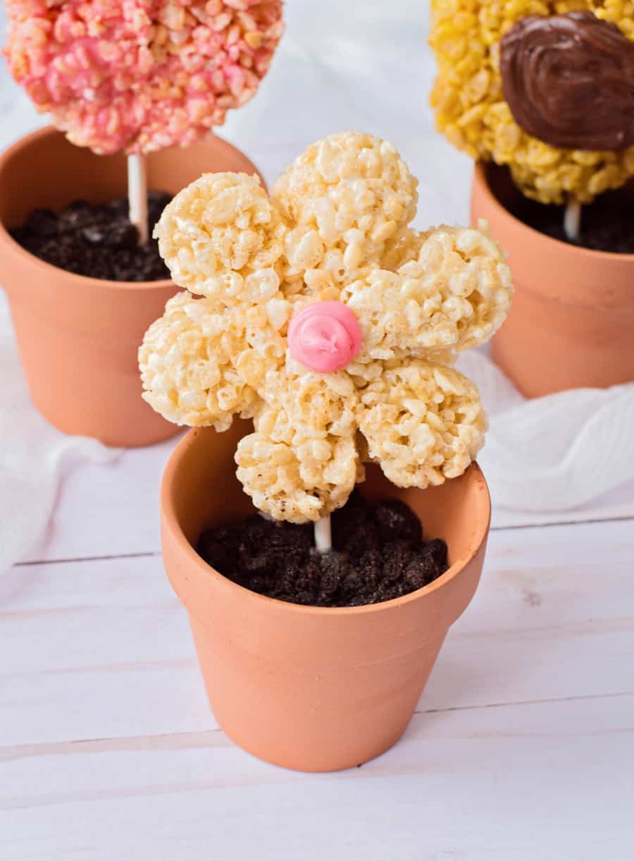 Rice Krispies Treats Flowers - Hallecake