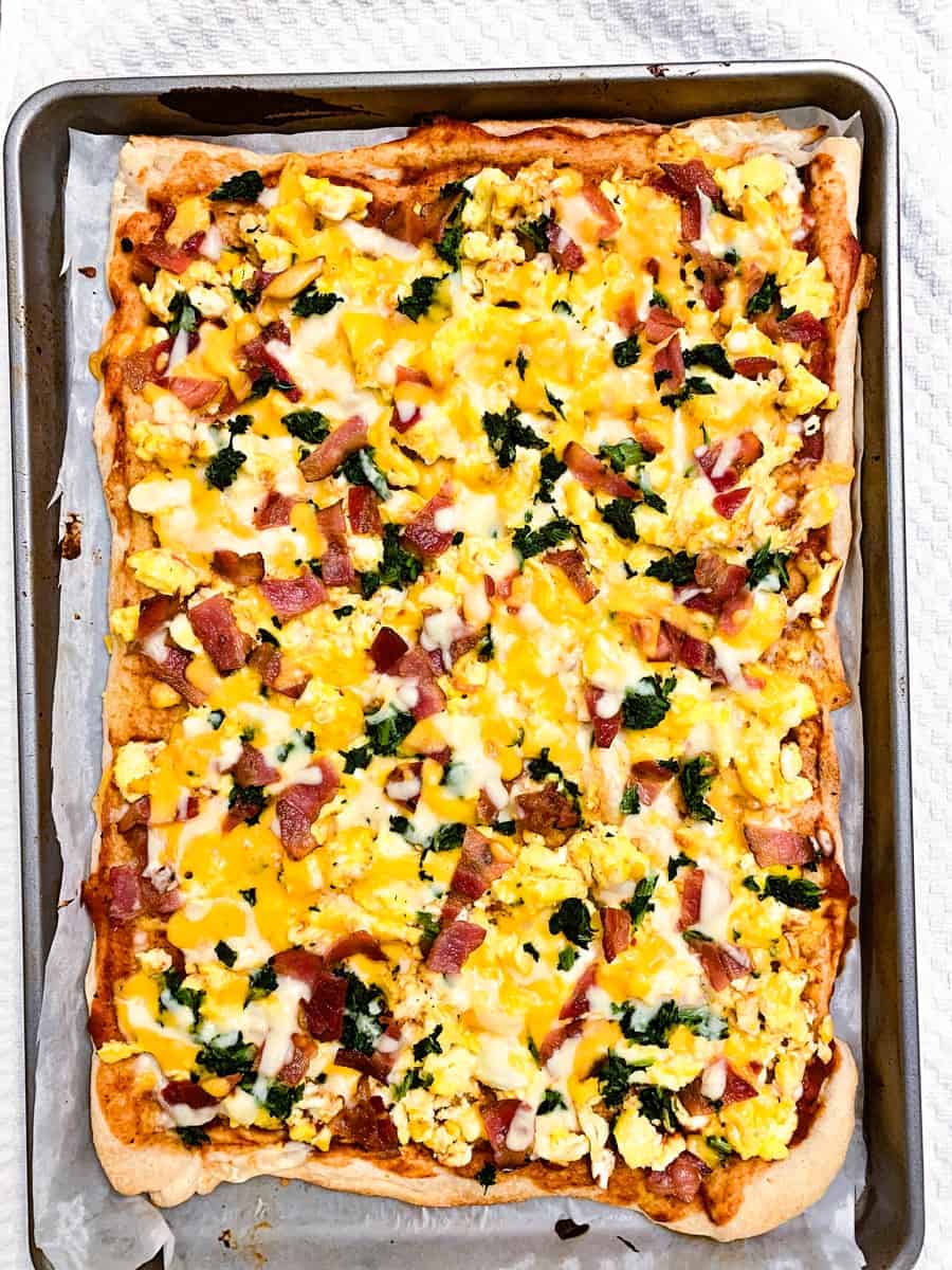 Pizza Sheet Pan Eggs - The Hangry Economist