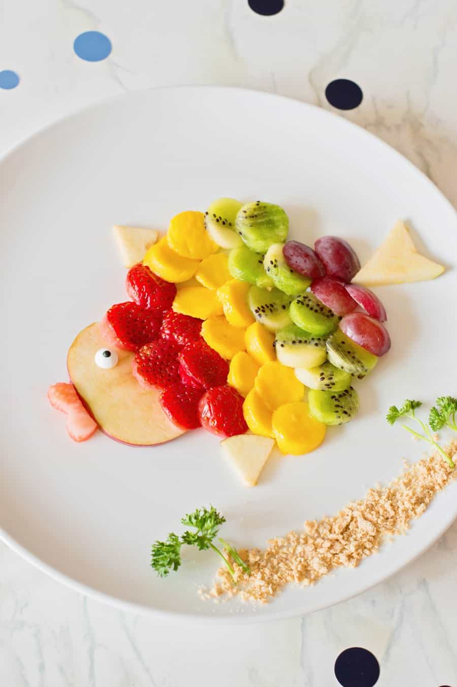 Rainbow Fruit Art For Kids | Simple Fish Food Art