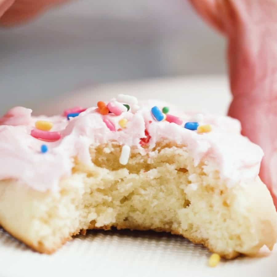 The Best Soft Baked Frosted Vanilla Sugar Cookie Recipe