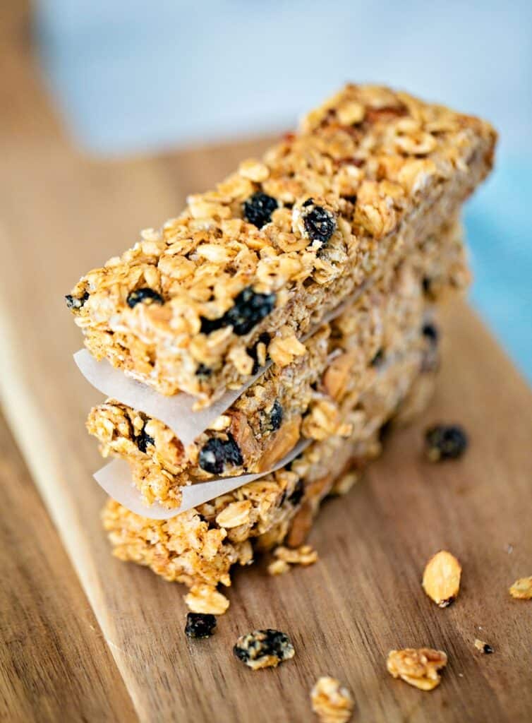 No Bake Blueberry Almond Granola Bars Delicious Oatmeal Bars