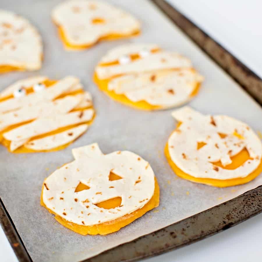 Mini Halloween Quesadillas - Cute Halloween Snack For Kids 