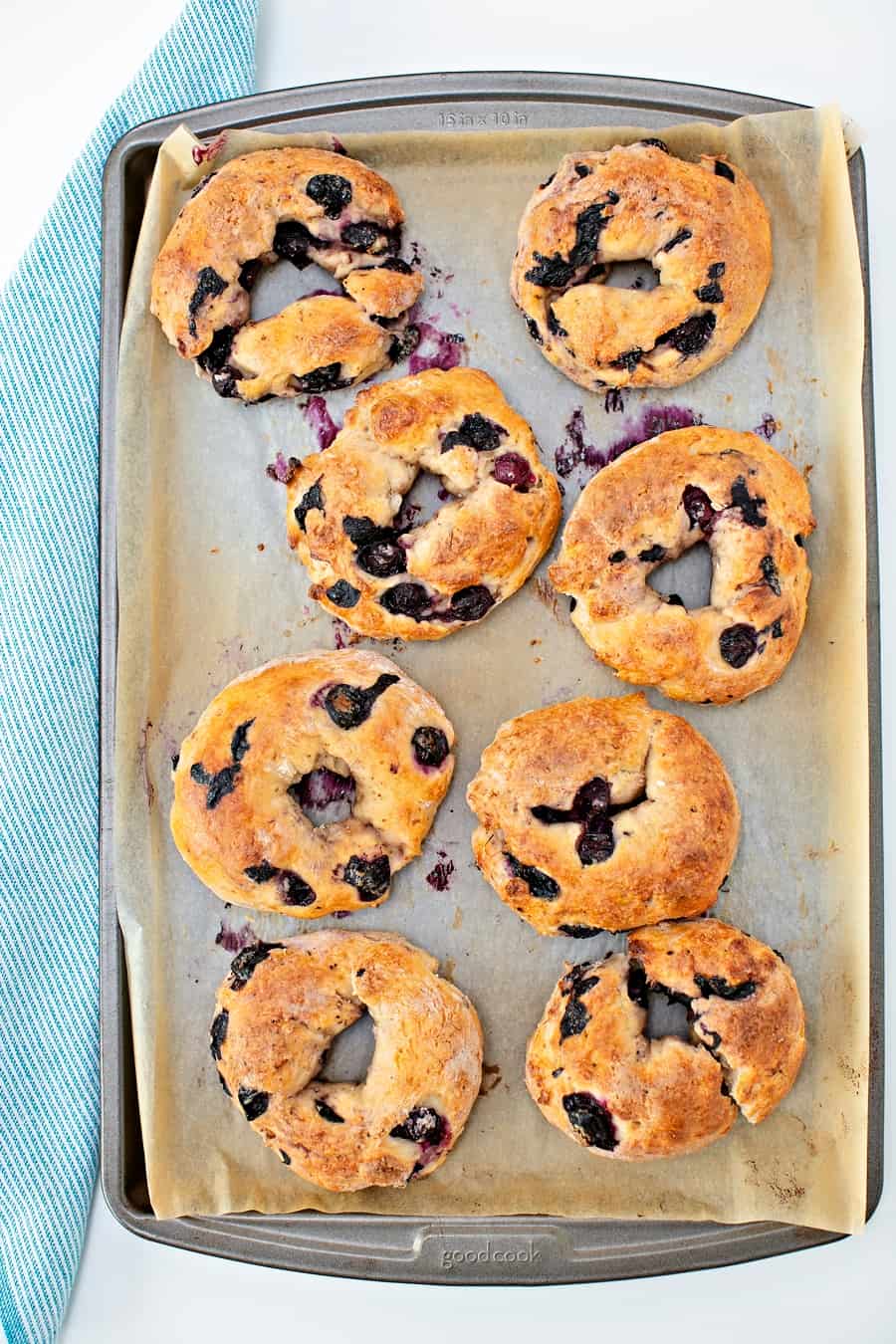 Easy Two Ingredient Blueberry Bagels