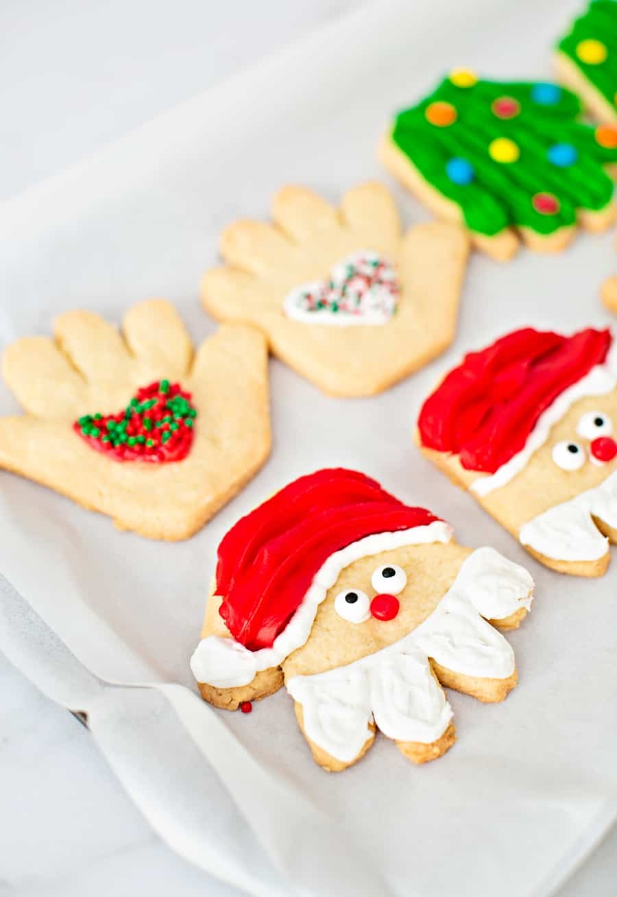 Handprint Christmas Sugar Cookies