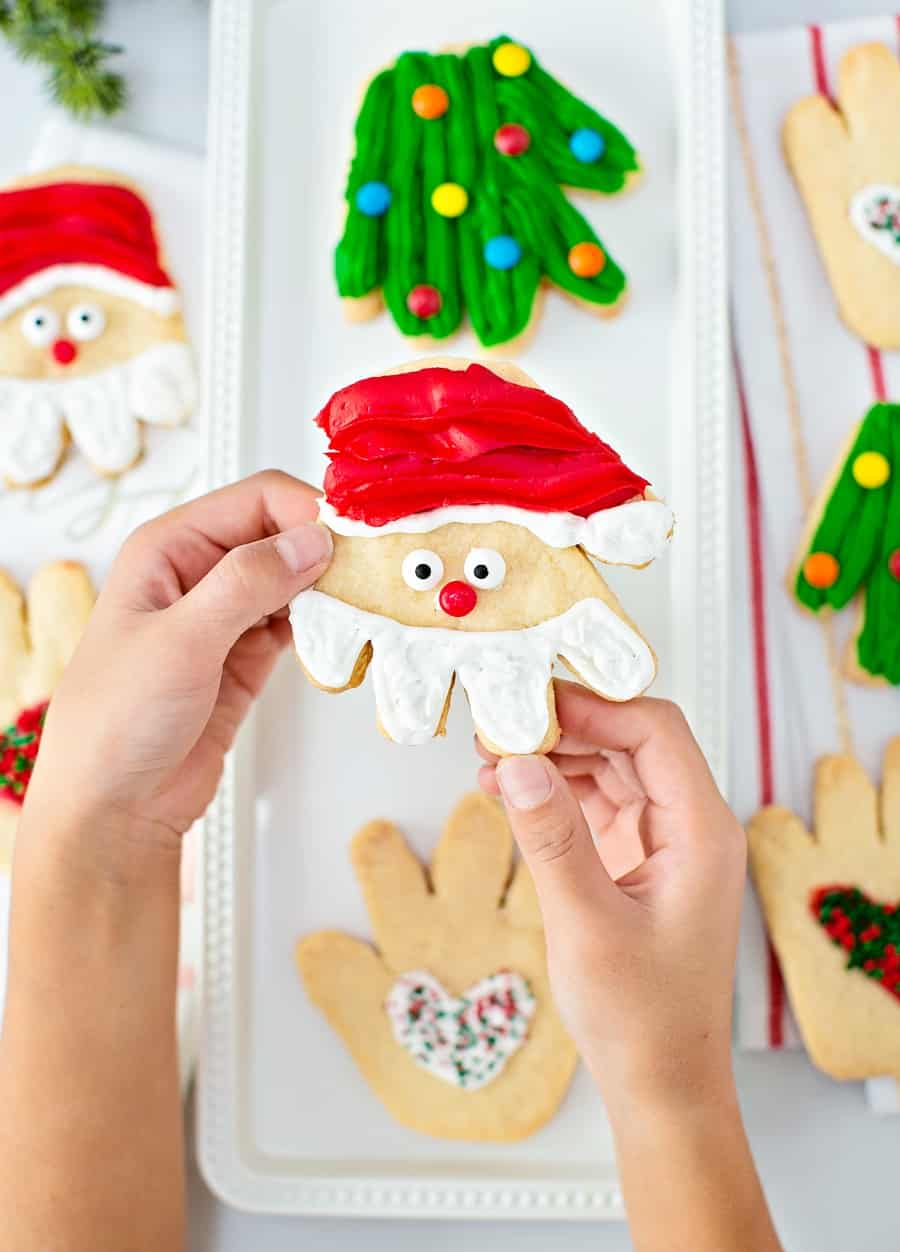 Handprint Christmas Sugar Cookies