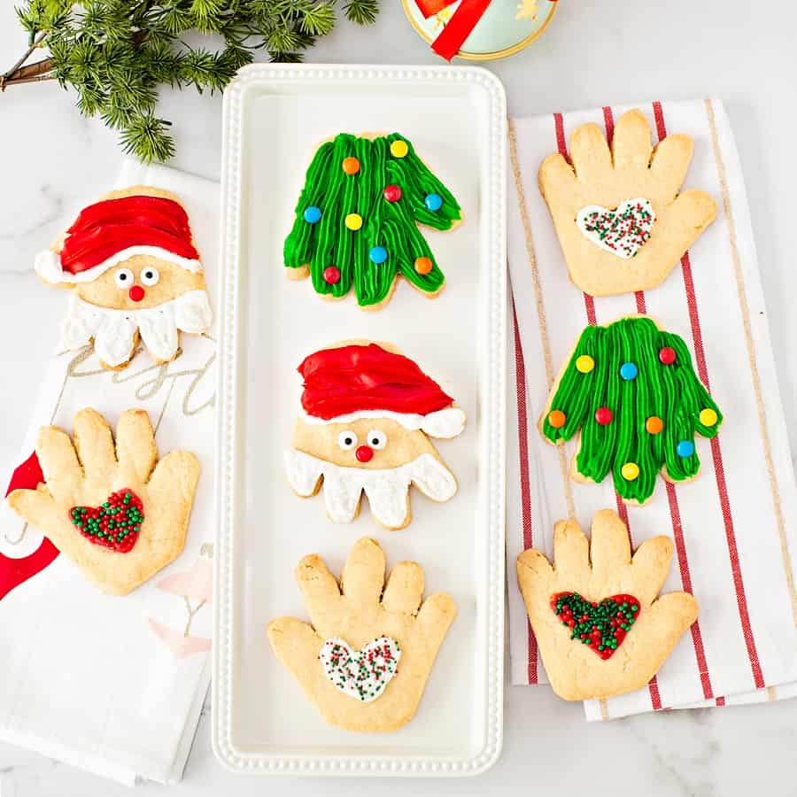 Handprint Christmas Sugar Cookies