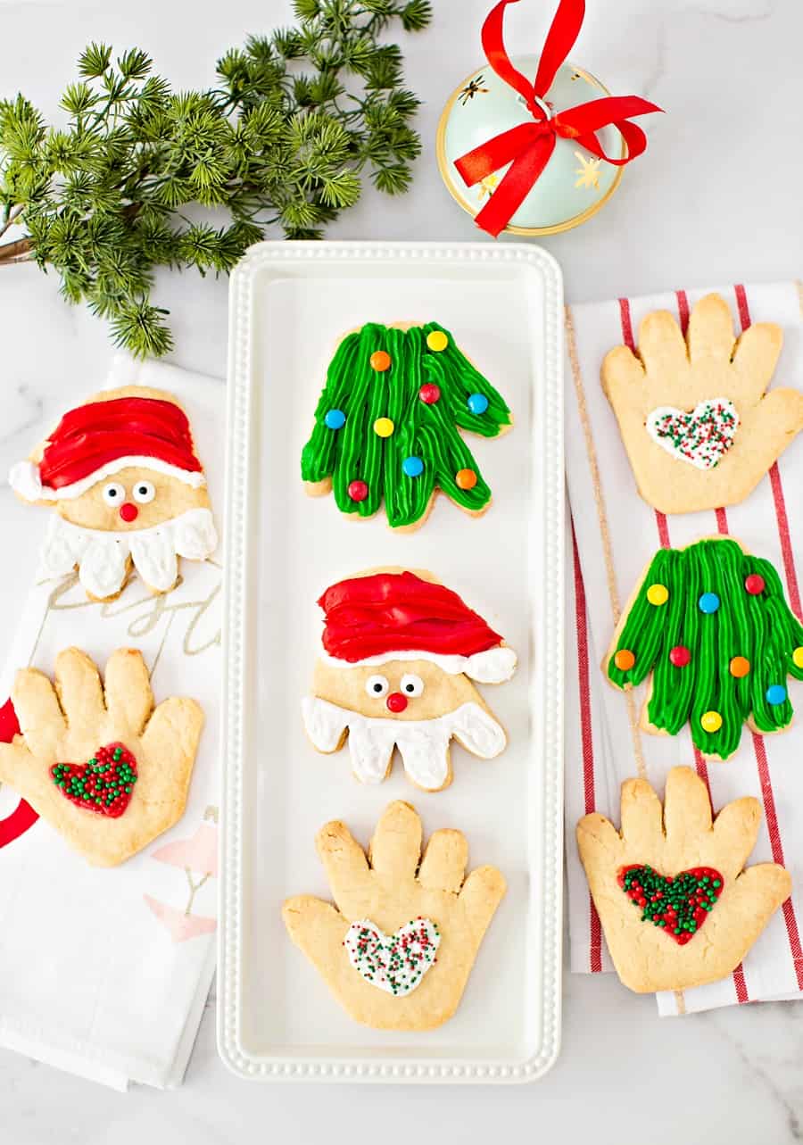 Handprint Christmas Sugar Cookies