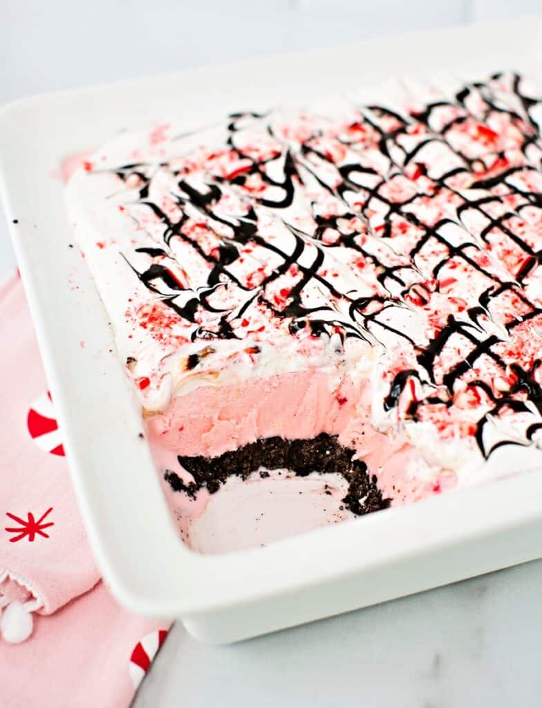 Peppermint Ice Cream Cake Recipe │ Quick, Simple & Delicious