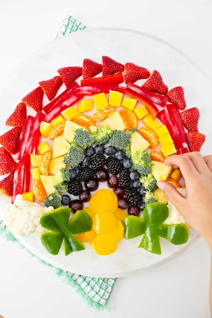 St. Patrick's Day Fruit and Veggie Tray