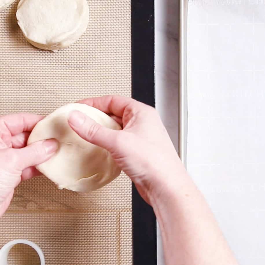 Donuts out of biscuit dough