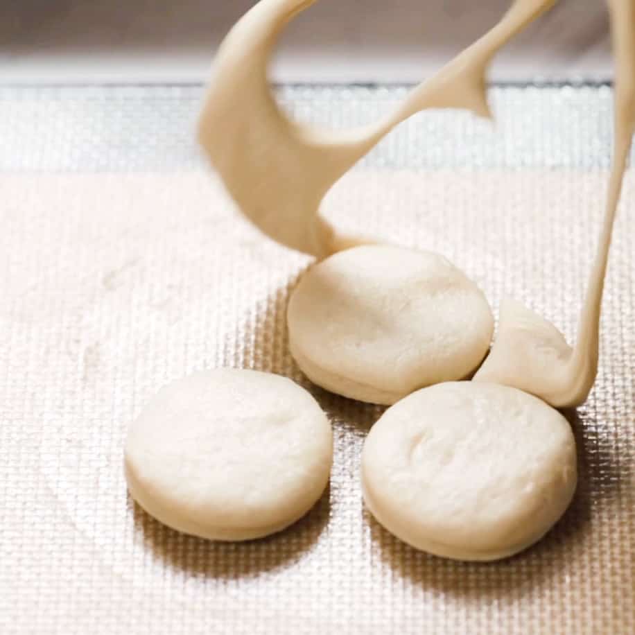 Donuts out of biscuit dough