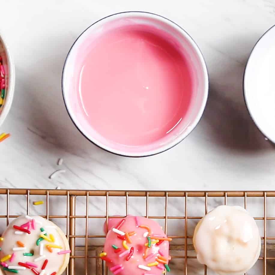 Mini Biscuit Rainbow Donuts