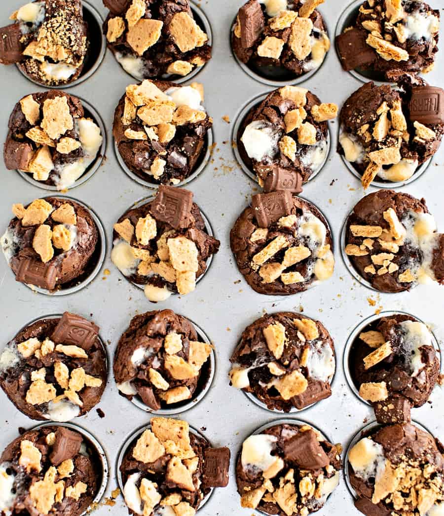 Mini Brownie S'Mores Bites