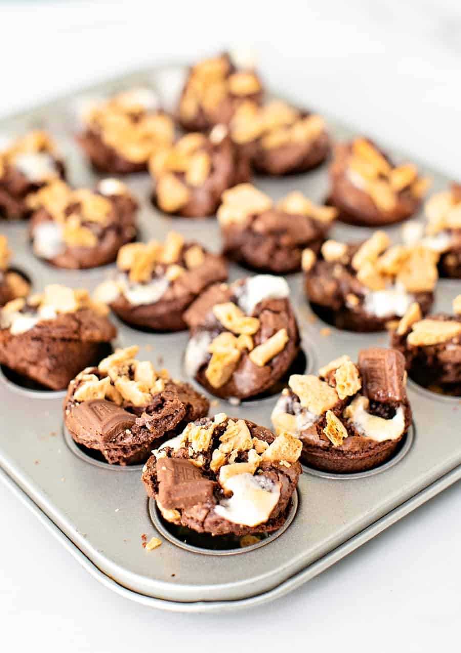 Mini Brownie S'Mores Bites