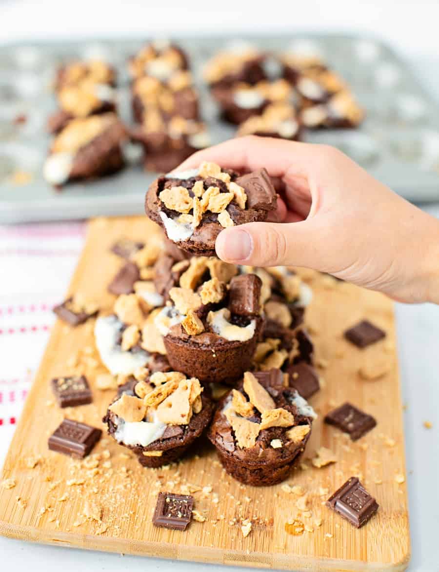 Mini Brownie S'Mores Bites