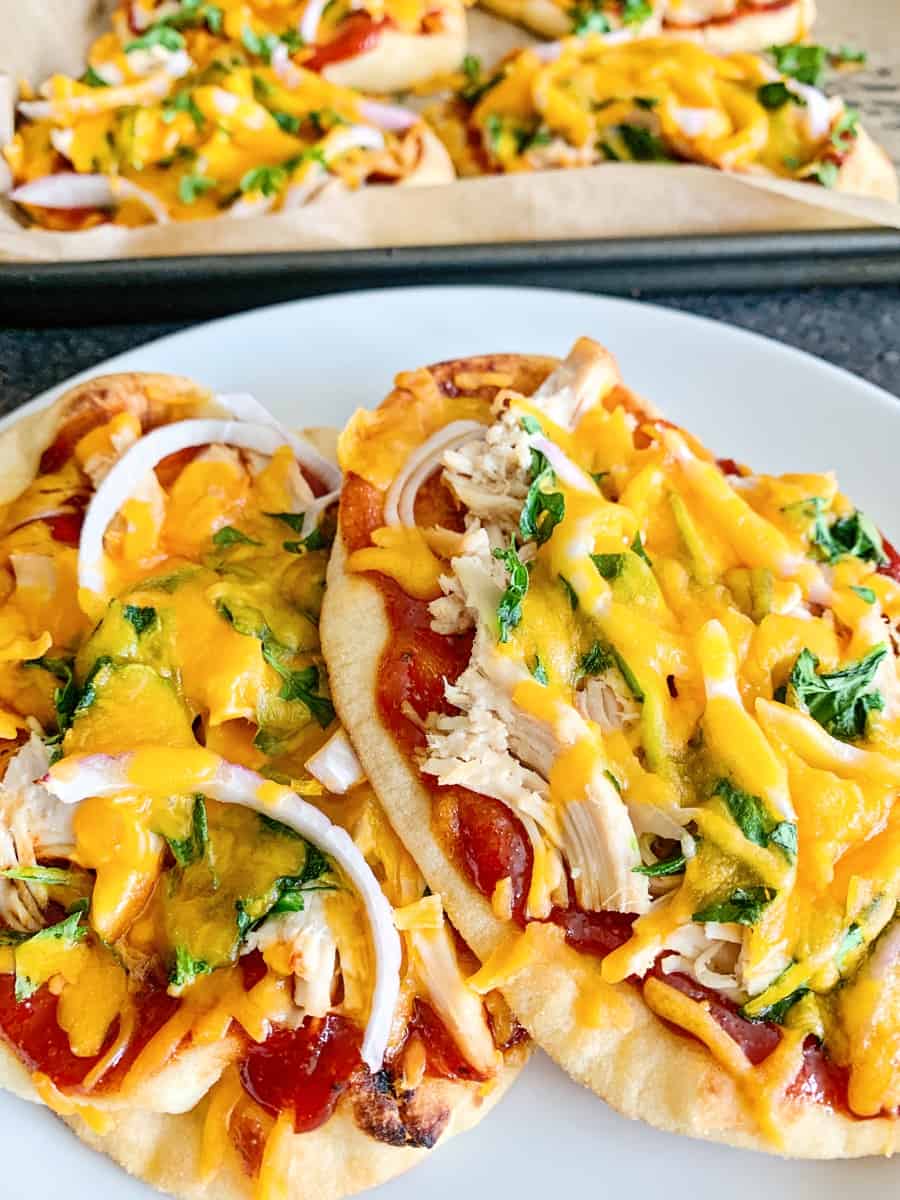 BBQ Chicken Naan Pizzas