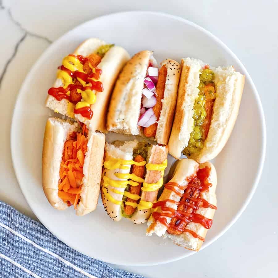 mini carrot hot dogs
