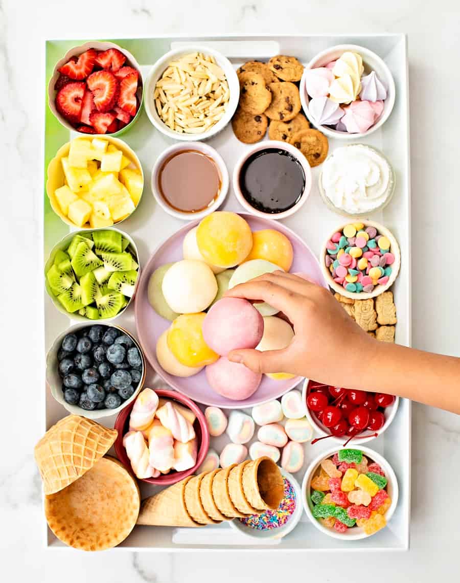 sundae bar with Sweety Mochi Ice Cream