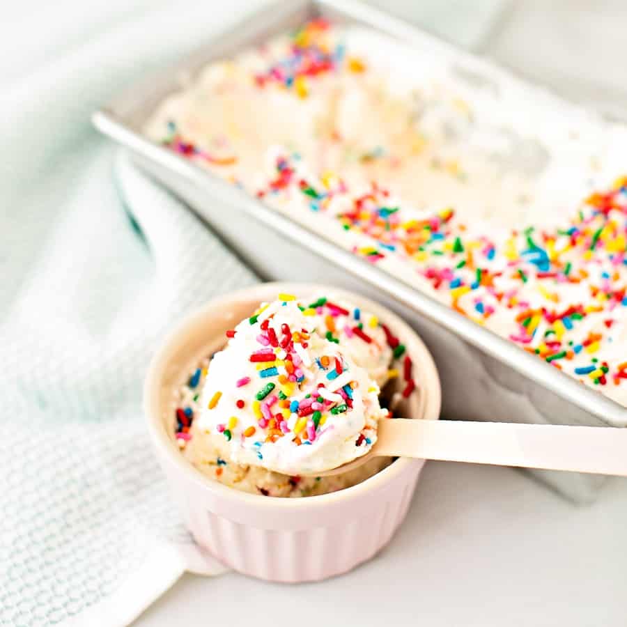 sprinkles ice cream in a cup