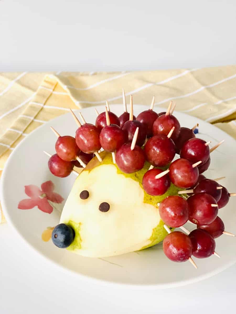 Grape Hedgehog Food Art 