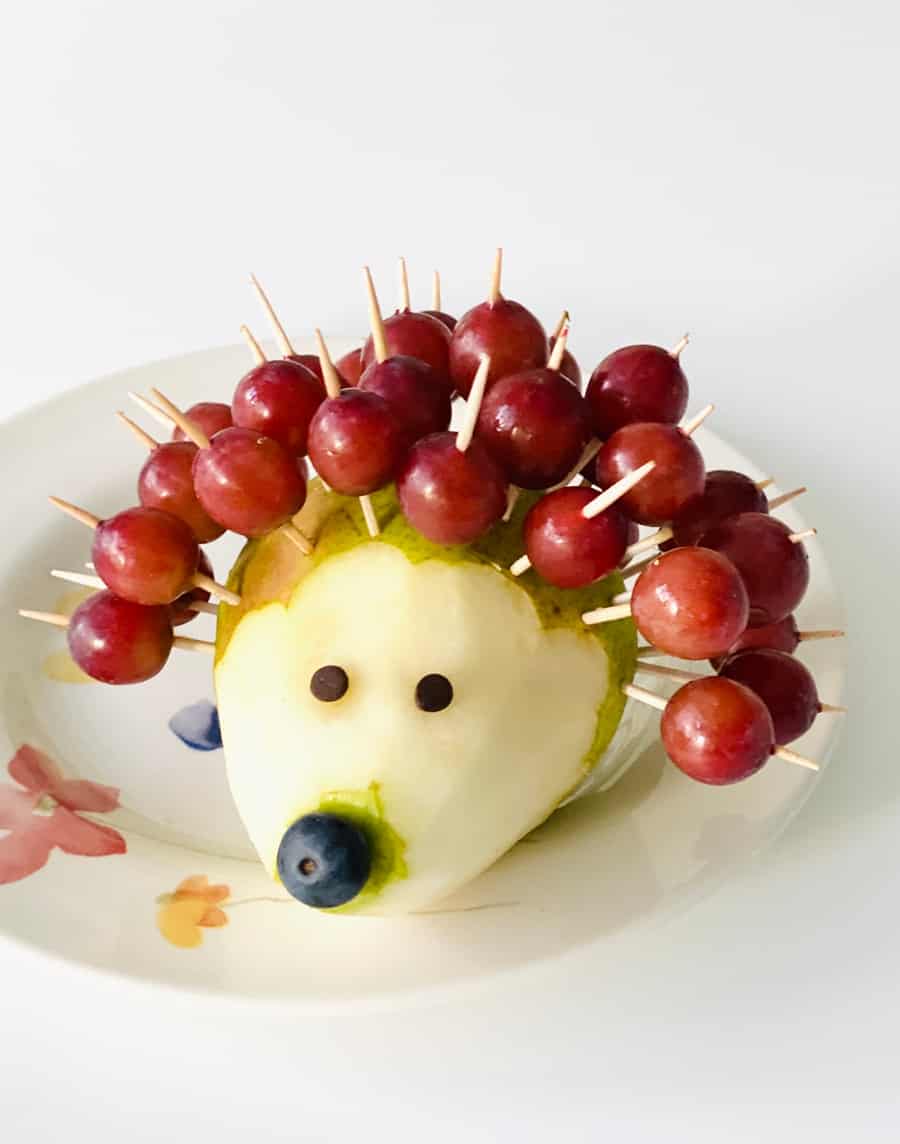 Grape Hedgehog Food Art 