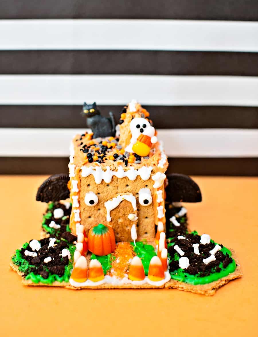 Haunted Houses made out of graham crackers