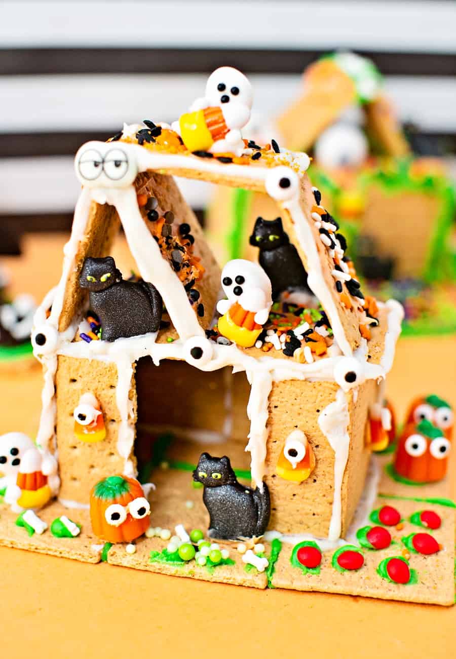 Haunted Houses made out of graham crackers