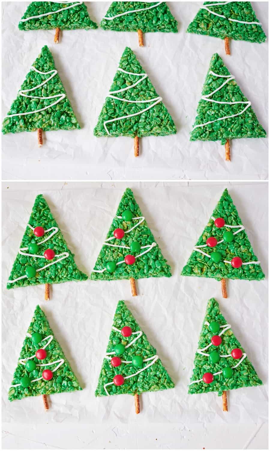 Rice Krispie Christmas Trees. Cute Christmas Treat for Kids