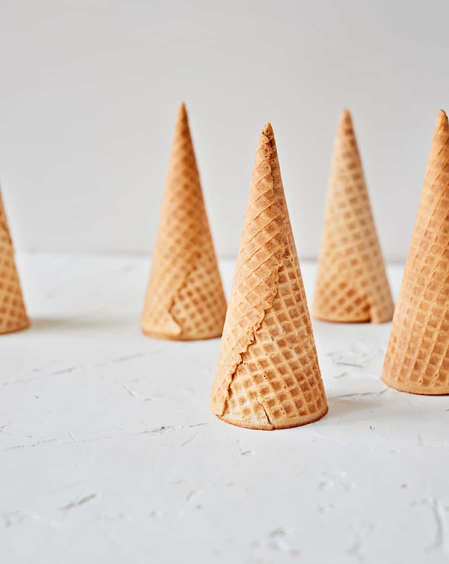 ice cream cones for making christmas trees