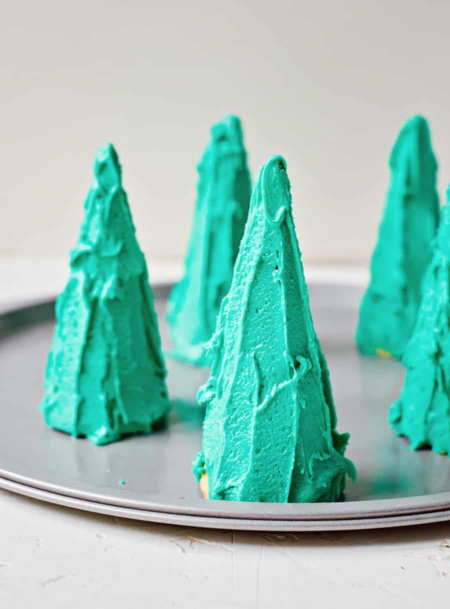 frosted ice cream cones to make ice cream trees