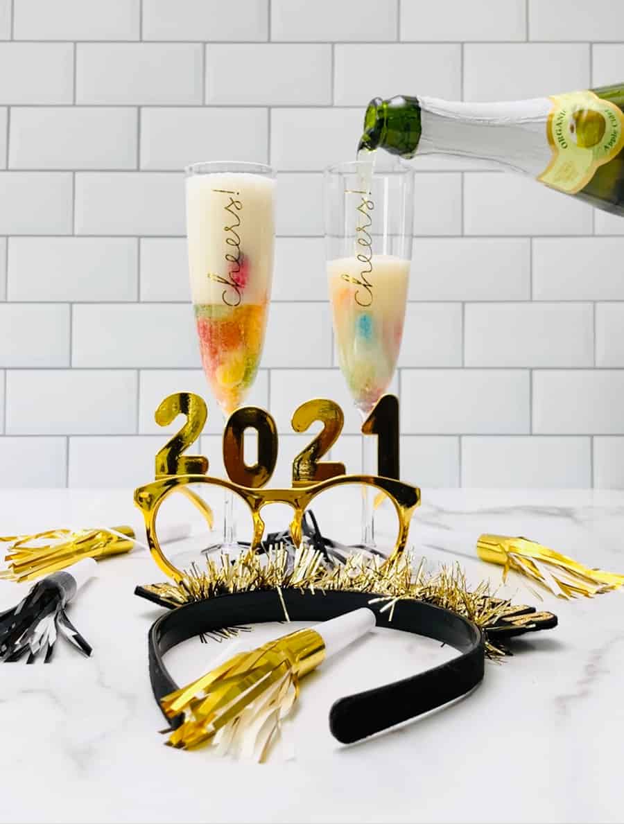 New Year's Eve Mocktails for Kids. Fun new years treat for kids 