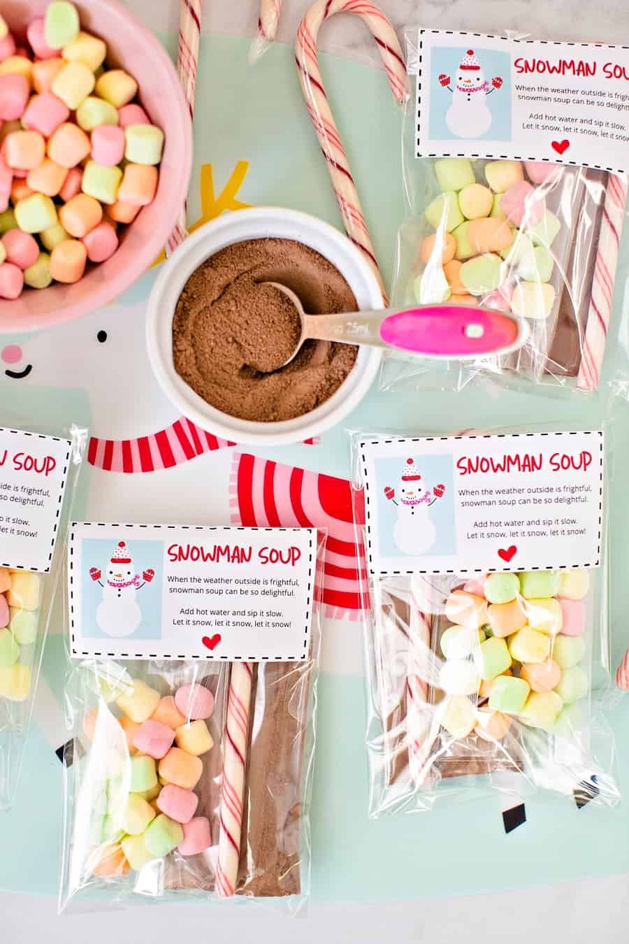 Snowman Soup Christmas Favors