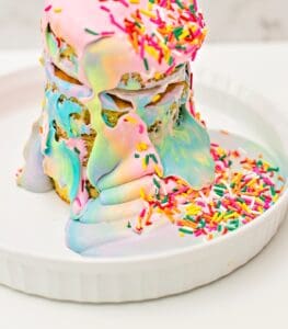 Easy Tsunami Cake Recipe - Rainbow Pull Me Up Cake.