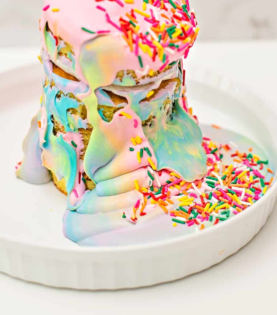 easy rainbow tsunami cake recipe