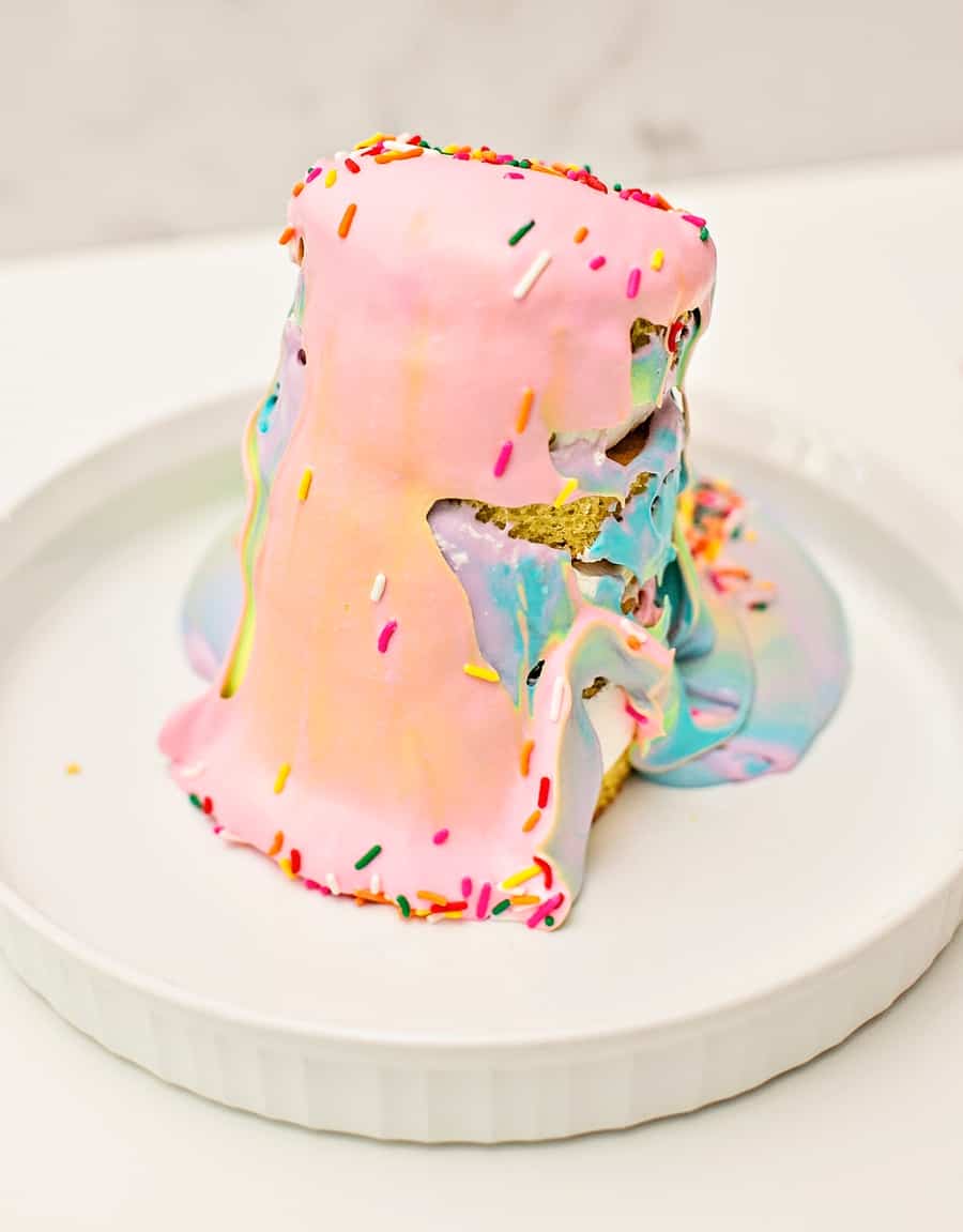 Easy Tsunami Cake Recipe - Rainbow Pull Me Up Cake.