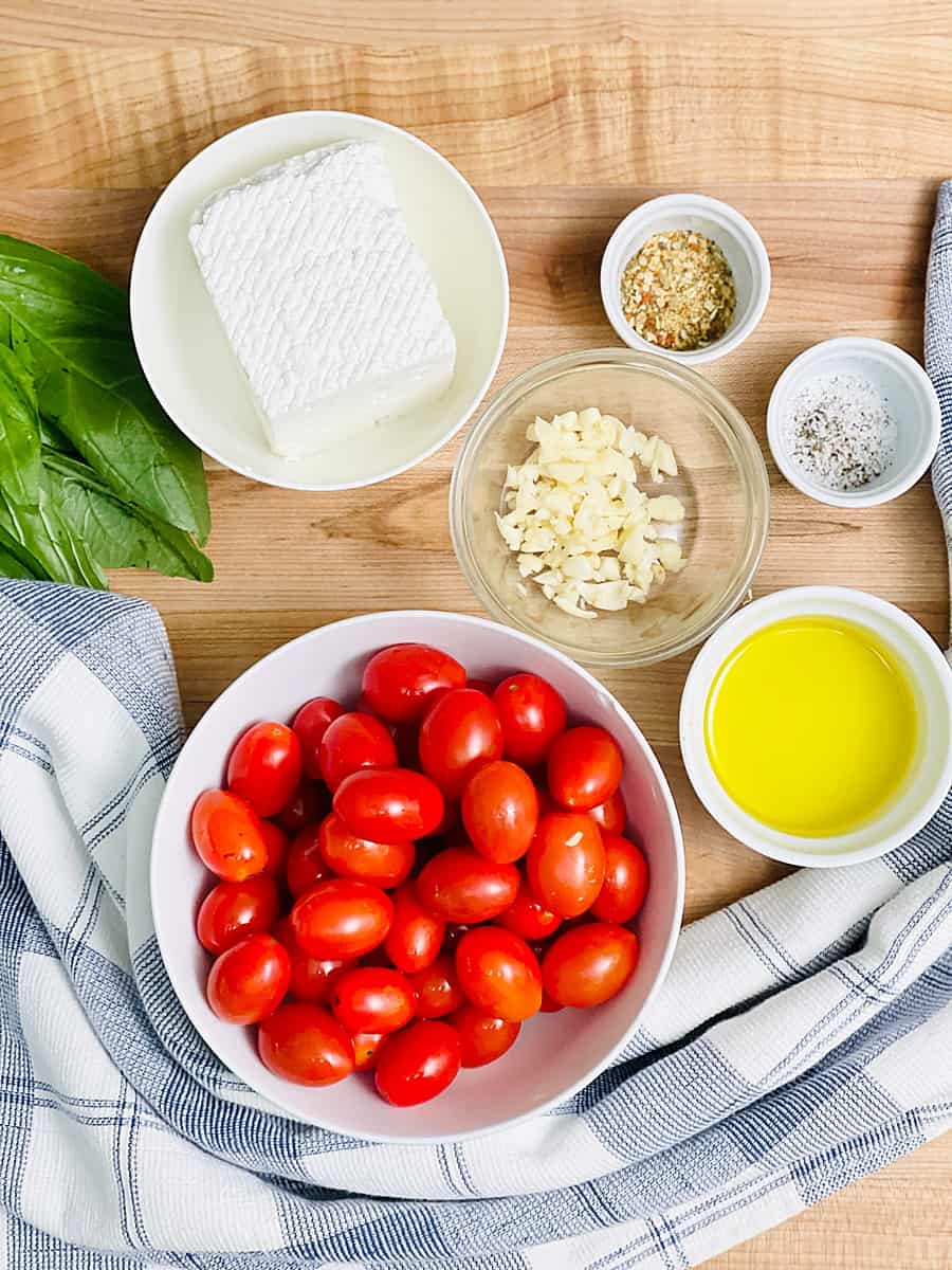 ingredients for feta pasta recipe 