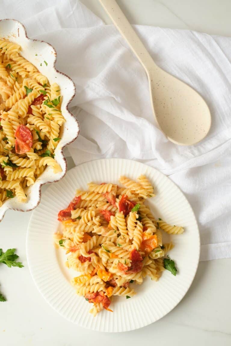 Herb and Goat Cheese Tomato Pasta Easy Like That Baked Feta Recipe