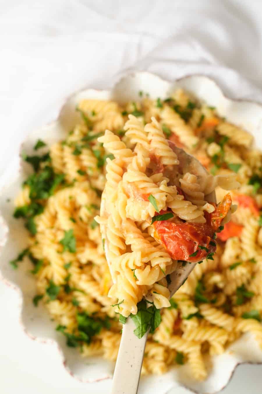 Herb and Goat Cheese Tomato Pasta