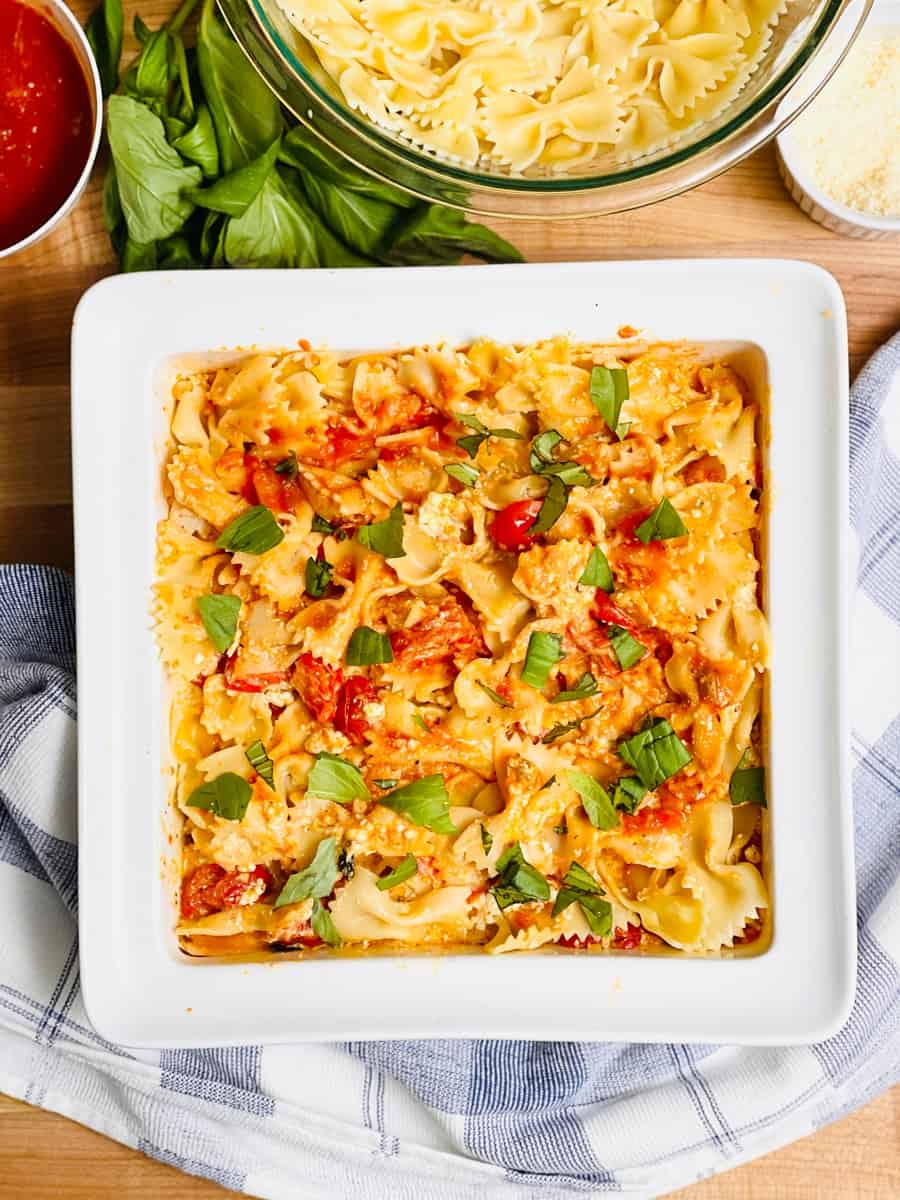 tick tock feta pasta