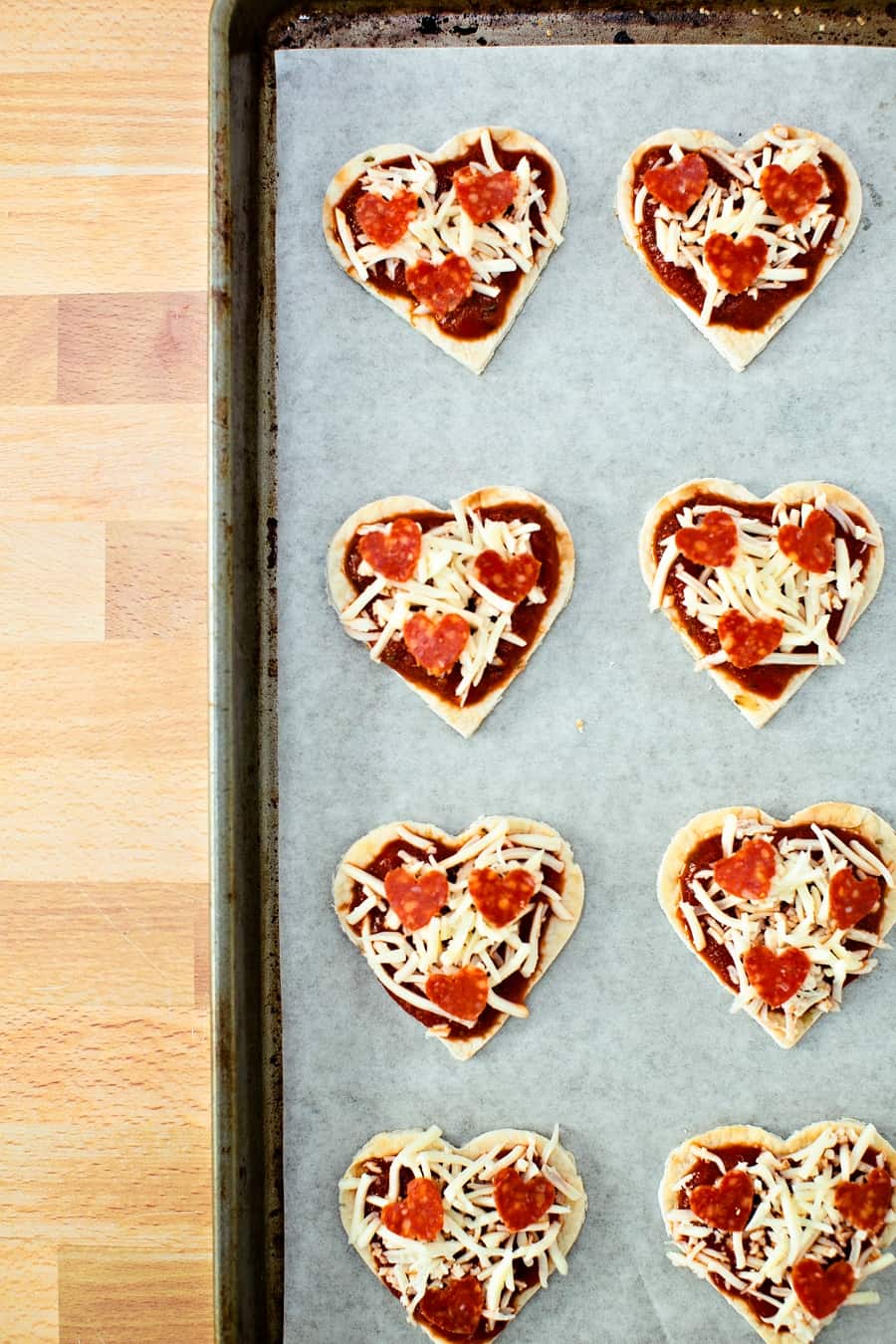 Simple Heart Shaped Kids Pizza for Valentine's Day! #ad #LuvTyson