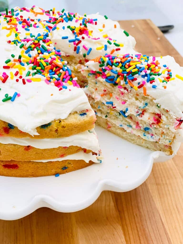 Molly Yeh's Sprinkles Cake the perfect Funfetti cake even kids can make!