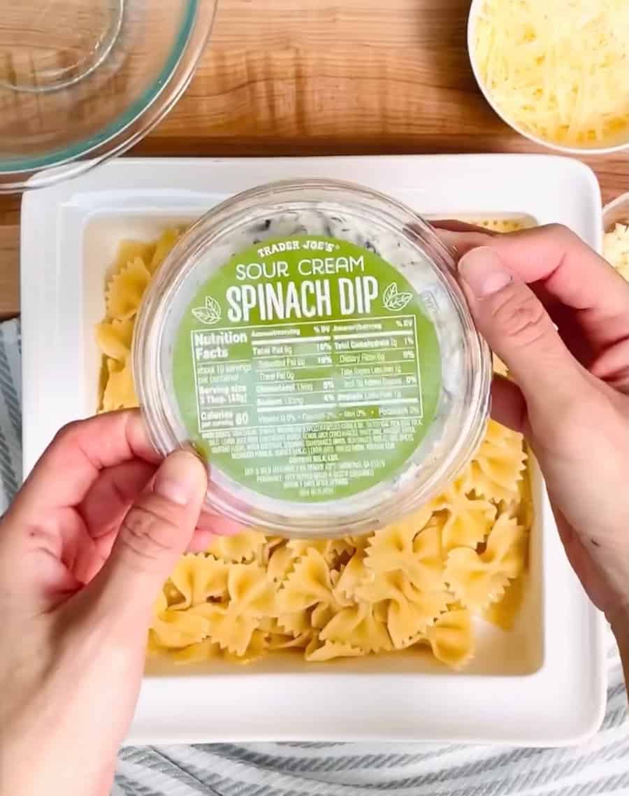 spinach dip pasta