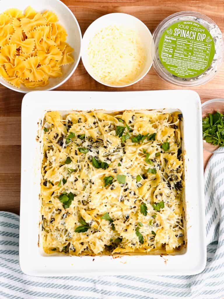 Spinach Dip Baked Pasta Recipe