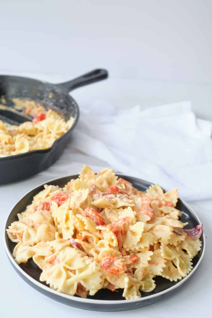 pasta with boursin cheese and tomatoes