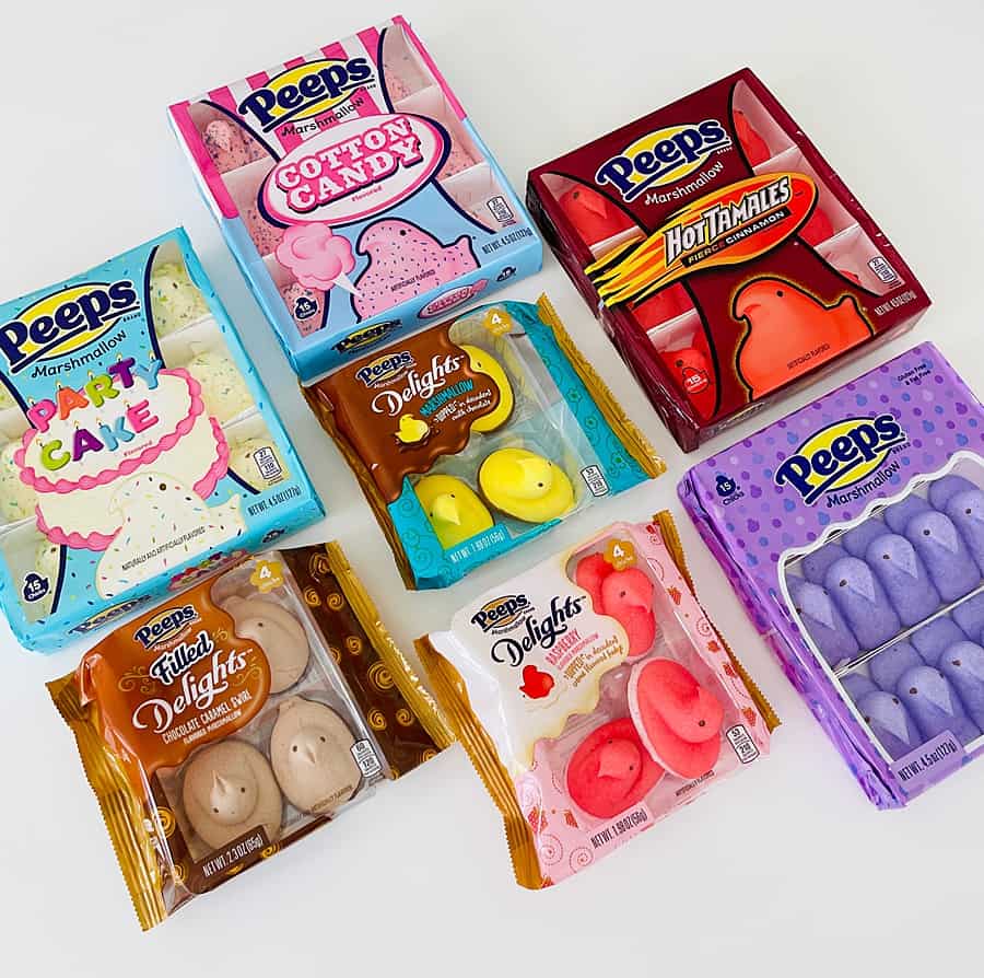 Various flavors of Peeps Easter Candy
